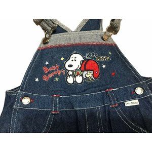 Baby SNOOPY  Sz   Snap-leg Denim Bib Overalls  18m
